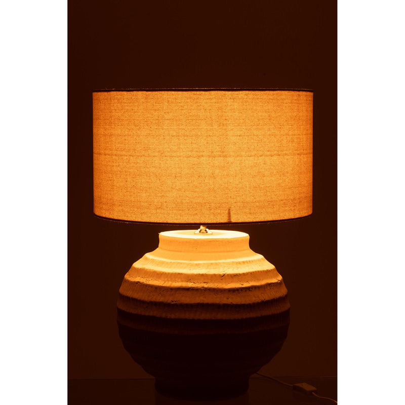 Tafellamp Beige Terracotta 46 cm 46x46x62 cm-Tafellampen-J-Line