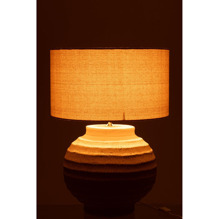 Tafellamp Beige Terracotta 46 cm 46x46x62 cm-Tafellampen-J-Line