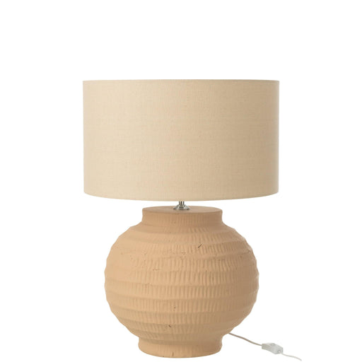 Tafellamp Beige Terracotta 46 cm-Tafellampen-J-Line