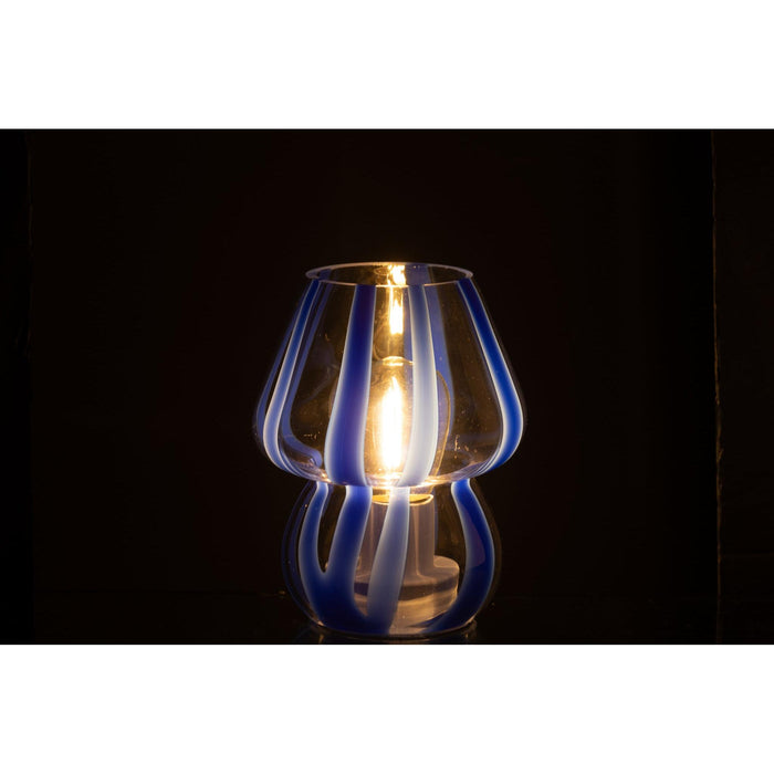 Tafellamp Blauw Glas S 11 cm-Tafellampen-J-Line