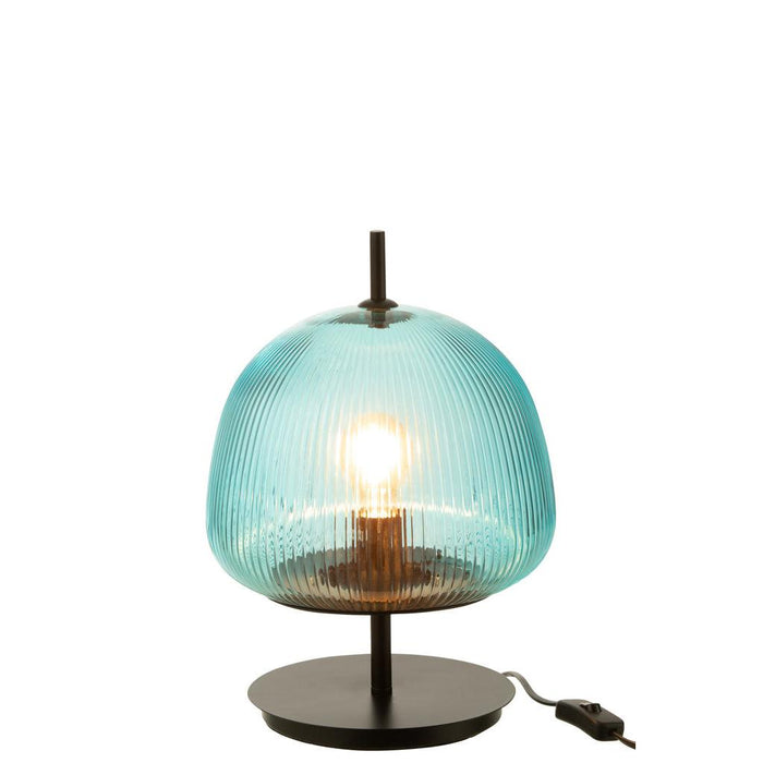 Tafellamp Blauw Glas S 25 cm-Tafellampen-J-Line