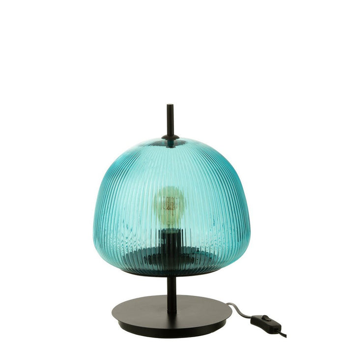 Tafellamp Blauw Glas S 25 cm-Tafellampen-J-Line