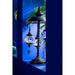 Tafellamp Blauw Metaal 30 cm 30x30x78 cm-Tafellampen-J-Line