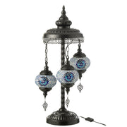 Tafellamp Blauw Metaal 30 cm 30x30x78 cm-Tafellampen-J-Line