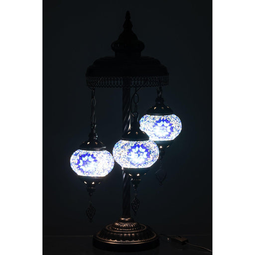 Tafellamp Blauw Metaal 30 cm-Tafellampen-J-Line