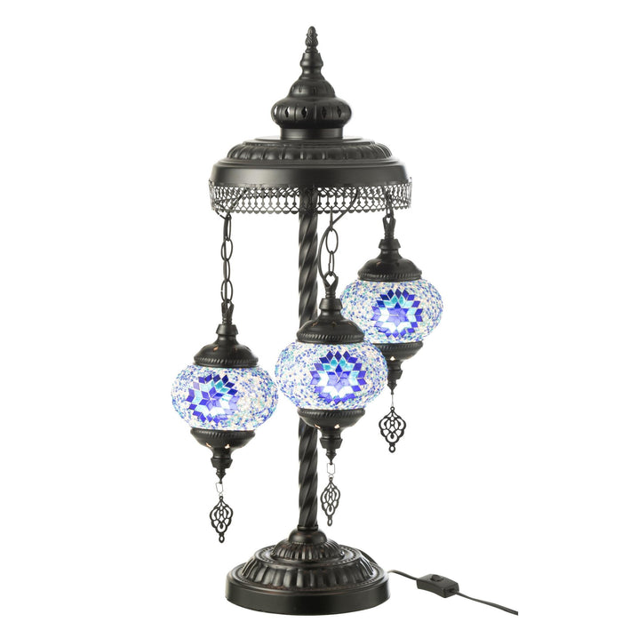 Tafellamp Blauw Metaal 30 cm-Tafellampen-J-Line