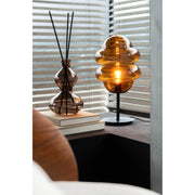 Tafellamp Bruin Glas 28 cm 28x28x52 cm-Tafellampen-J-Line
