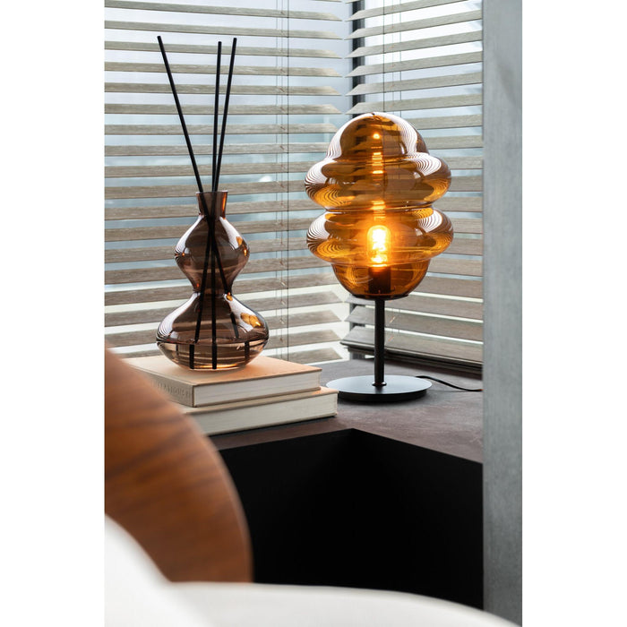 Tafellamp Bruin Glas 28 cm 28x28x52 cm-Tafellampen-J-Line