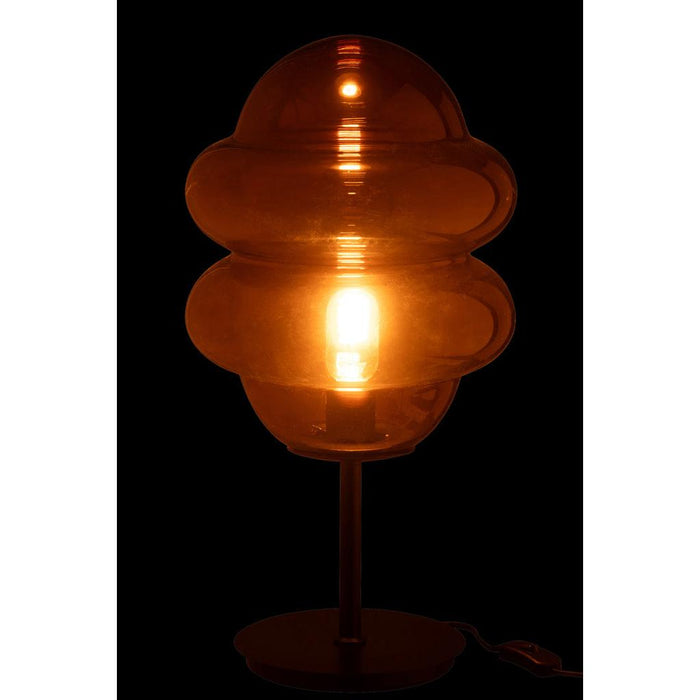Tafellamp Bruin Glas 28 cm-Tafellampen-J-Line