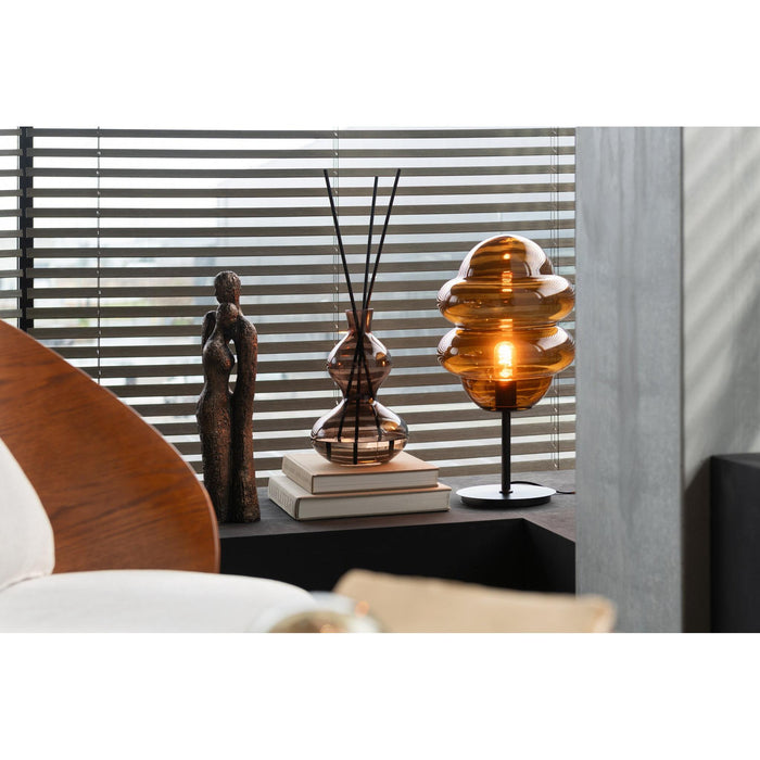 Tafellamp Bruin Glas 28 cm-Tafellampen-J-Line