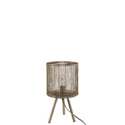 Tafellamp Bruin Ijzer S 26 cm 25.5x25.5x45.5 cm-Tafellampen-J-Line