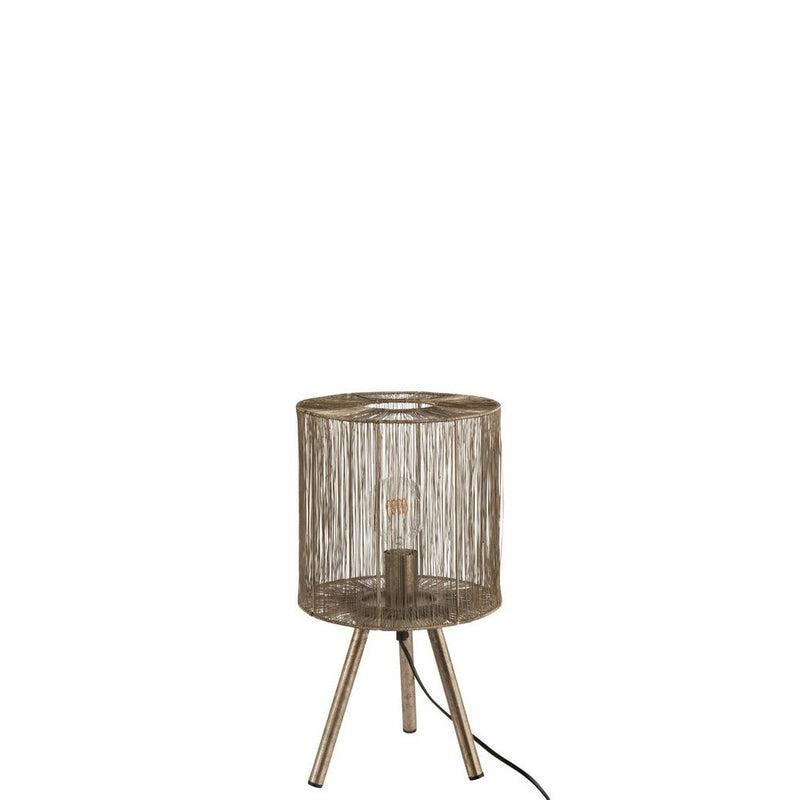 Tafellamp Bruin Ijzer S 26 cm 25.5x25.5x45.5 cm-Tafellampen-J-Line