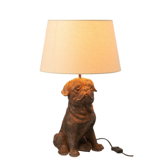 Tafellamp Bruin Kunsthars 31 cm 31x52x36 cm-Tafellampen-J-Line
