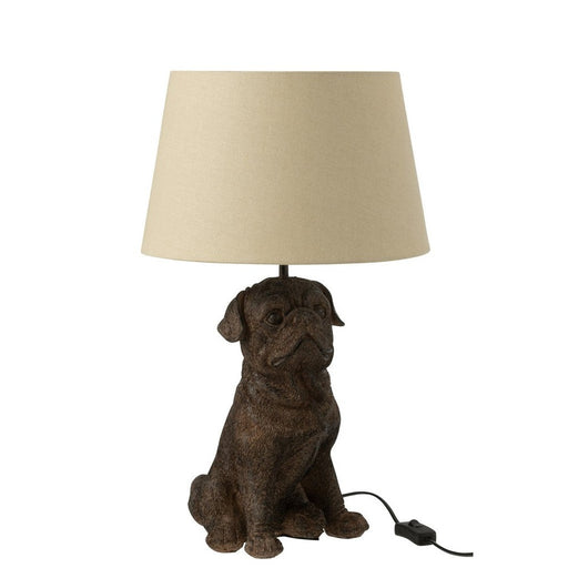 Tafellamp Bruin Kunsthars 31 cm 31x52x36 cm-Tafellampen-J-Line