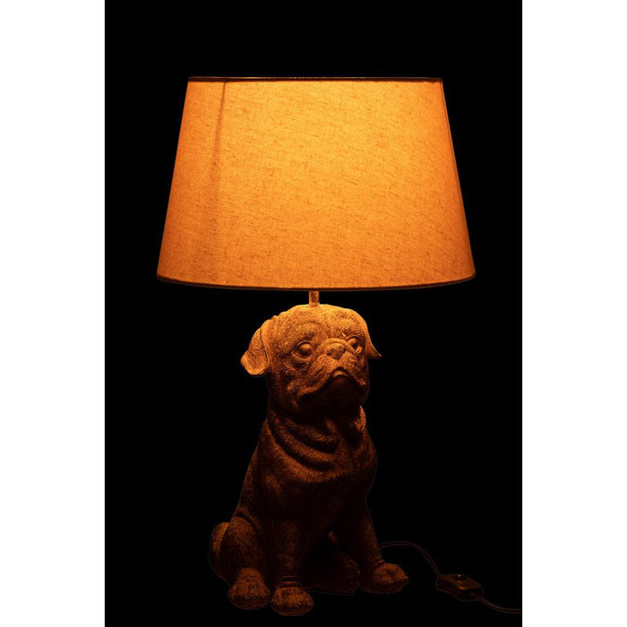Tafellamp Bruin Kunsthars 31 cm-Tafellampen-J-Line