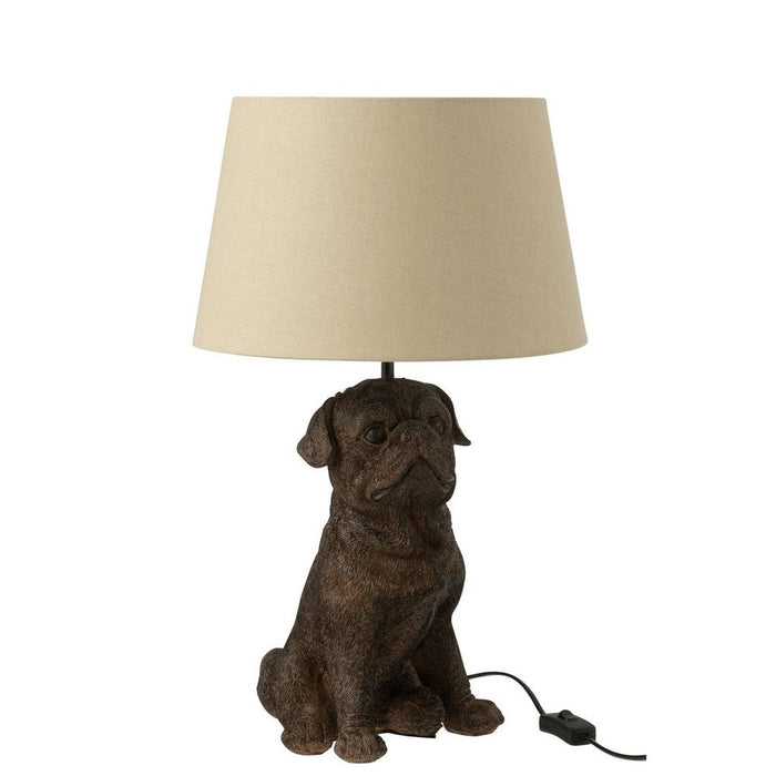 Tafellamp Bruin Kunsthars 31 cm-Tafellampen-J-Line