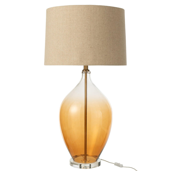 Tafellamp Bruin Linnen 46 cm 46x46x85 cm-Tafellampen-J-Line