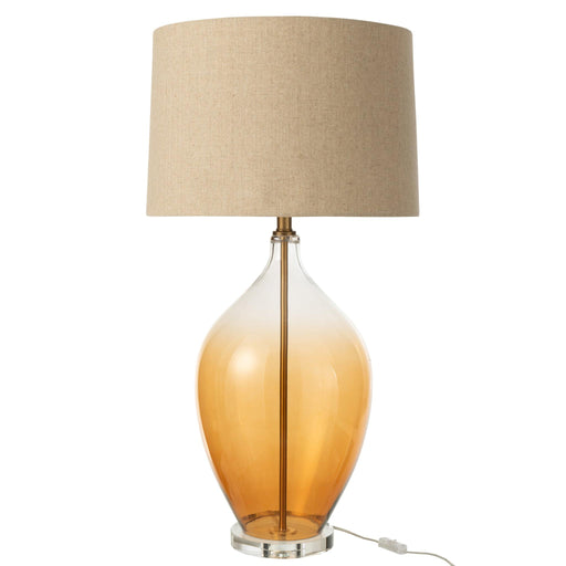 Tafellamp Bruin Linnen 46 cm-Tafellampen-J-Line