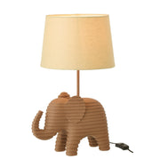 Tafellamp Bruin Polykunsthars 26 cm 26x31.2x48 cm-Tafellampen-J-Line