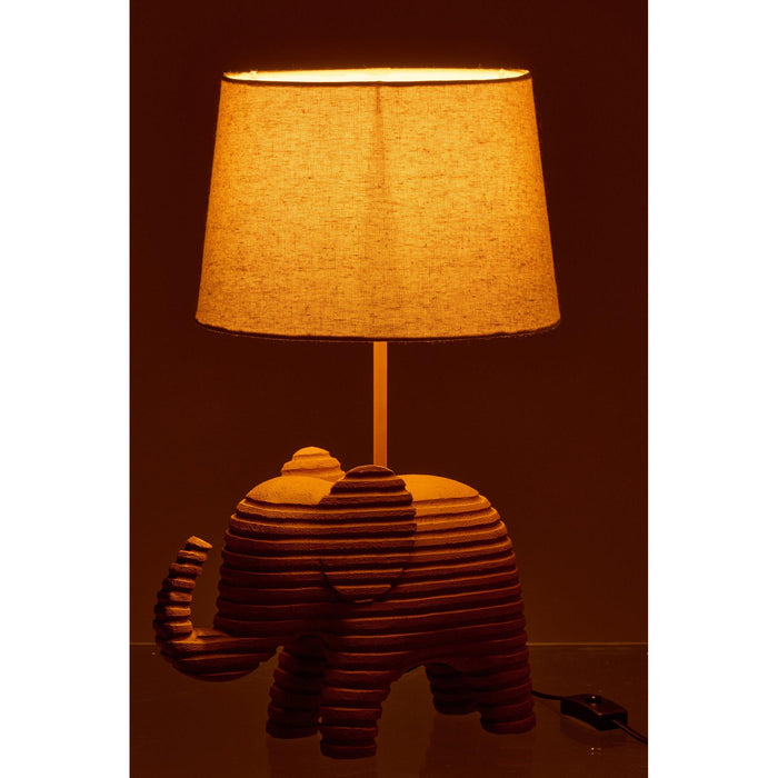 Tafellamp Bruin Polykunsthars 26 cm-Tafellampen-J-Line