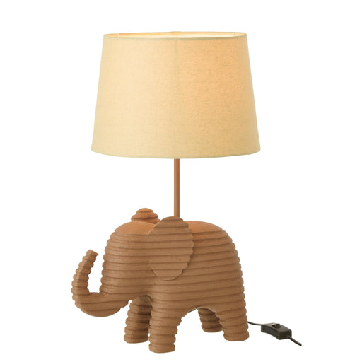 Tafellamp Bruin Polykunsthars 26 cm-Tafellampen-J-Line