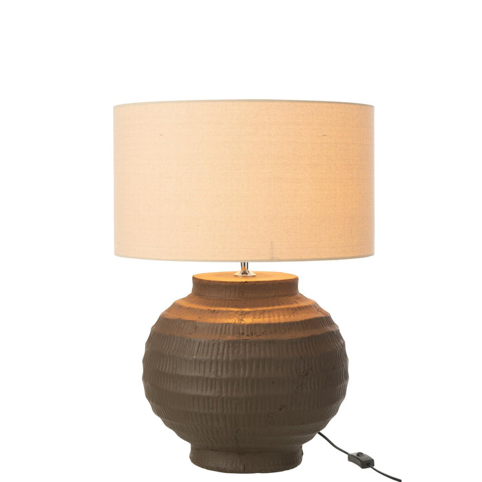 Tafellamp Bruin Terracotta 46 cm-Tafellampen-J-Line
