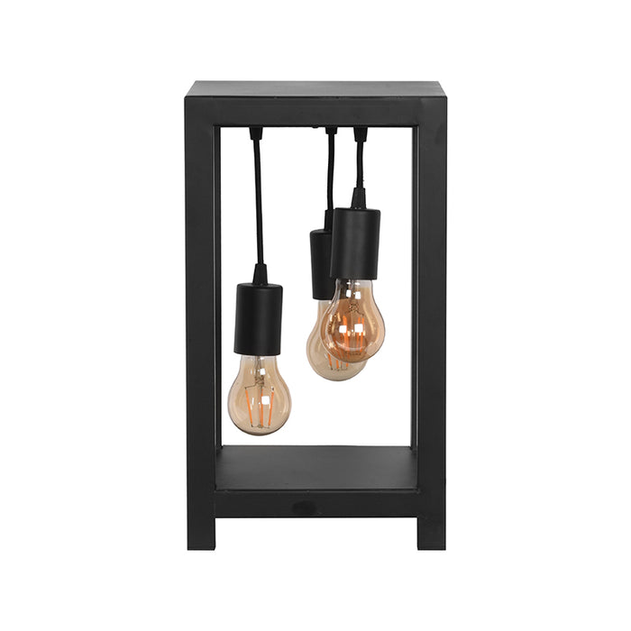 Tafellamp Dangle Robuuste Metaal Zwart 23x23x41 cm-Tafellampen-LABEL51