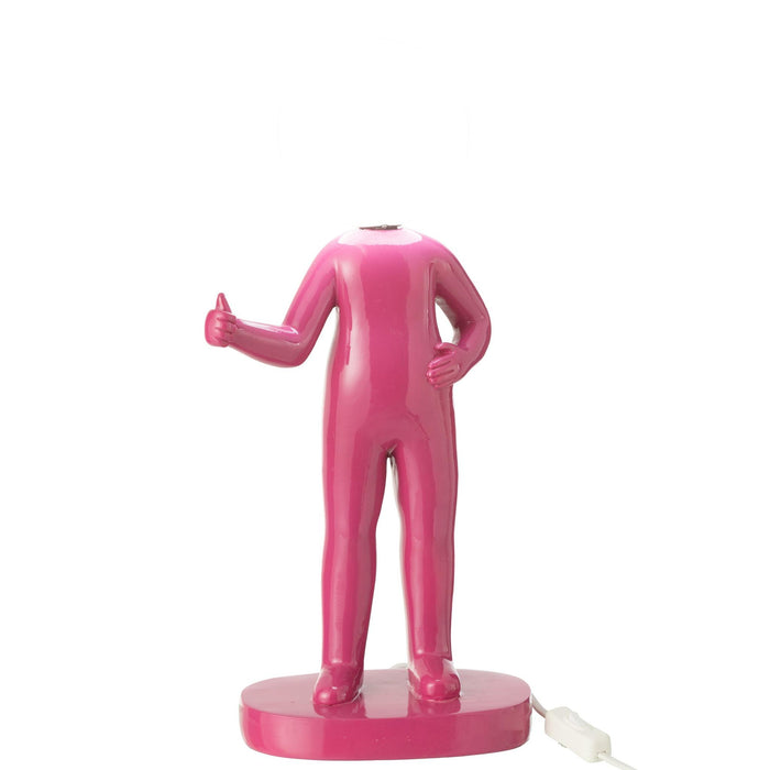 Tafellamp Fuchsia Polykunsthars 14 cm-Tafellampen-J-Line