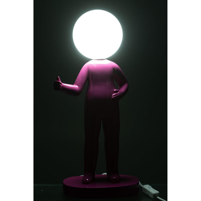 Tafellamp Fuchsia Polykunsthars 14 cm-Tafellampen-J-Line