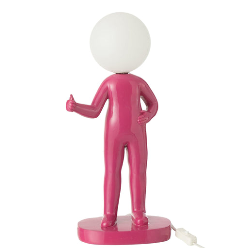 Tafellamp Fuchsia Polykunsthars 14 cm-Tafellampen-J-Line