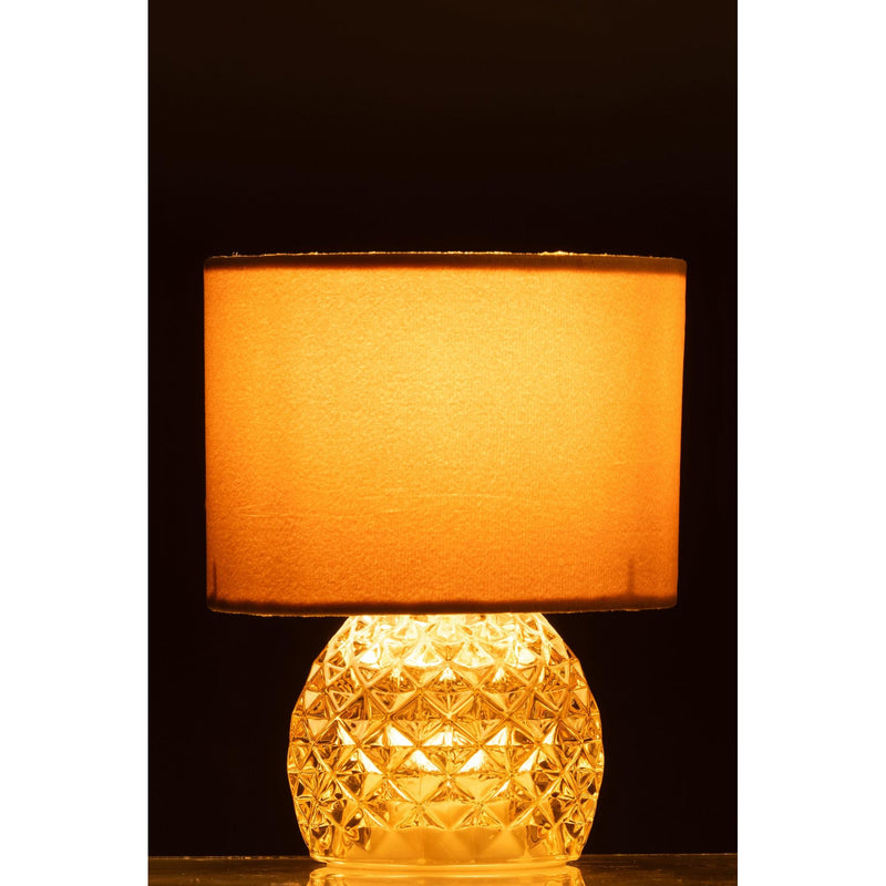 Tafellamp Goud Glas 17 cm 17.2x17.2x23 cm-Tafellampen-J-Line