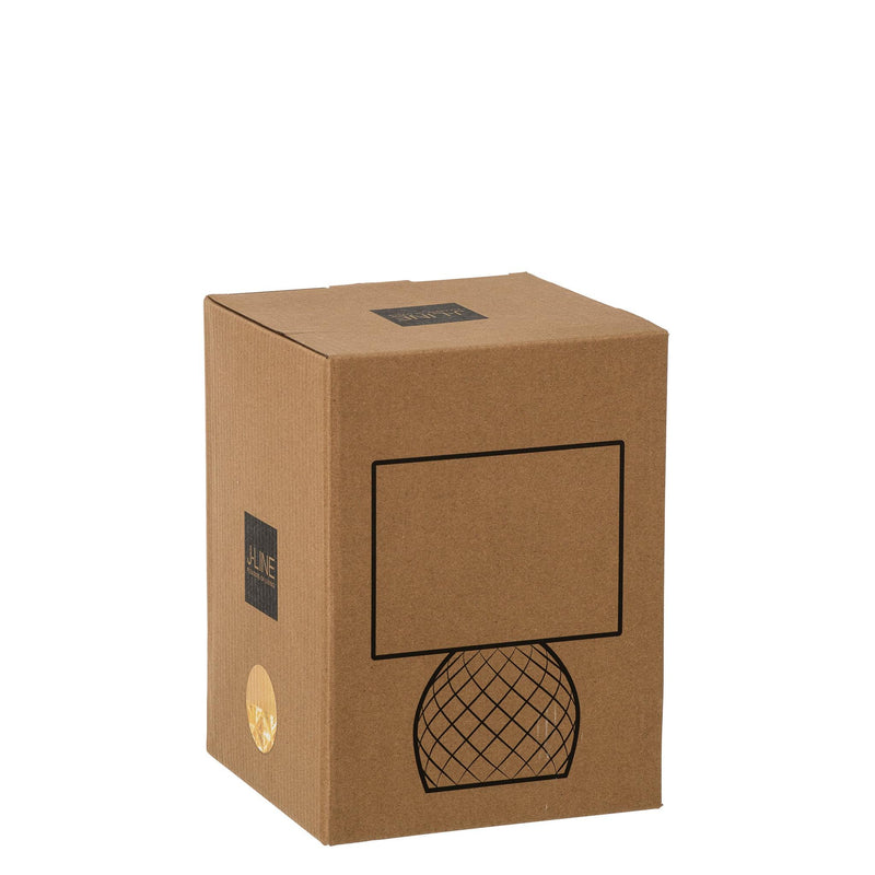 Tafellamp Goud Glas 17 cm 17.2x17.2x23 cm-Tafellampen-J-Line