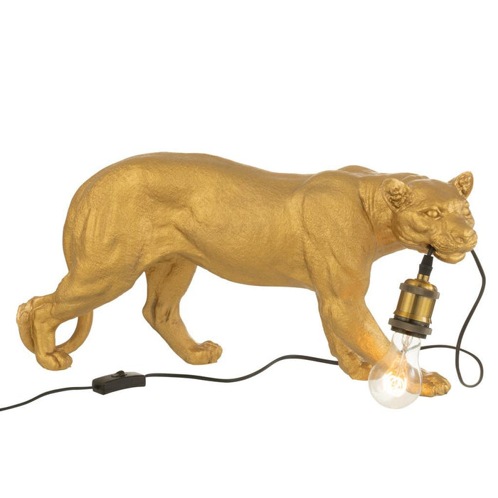Tafellamp Goud Kunsthars L 16 cm-Tafellampen-J-Line