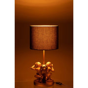 Tafellamp Goud Polykunsthars 25 cm 25x25x53 cm-Tafellampen-J-Line