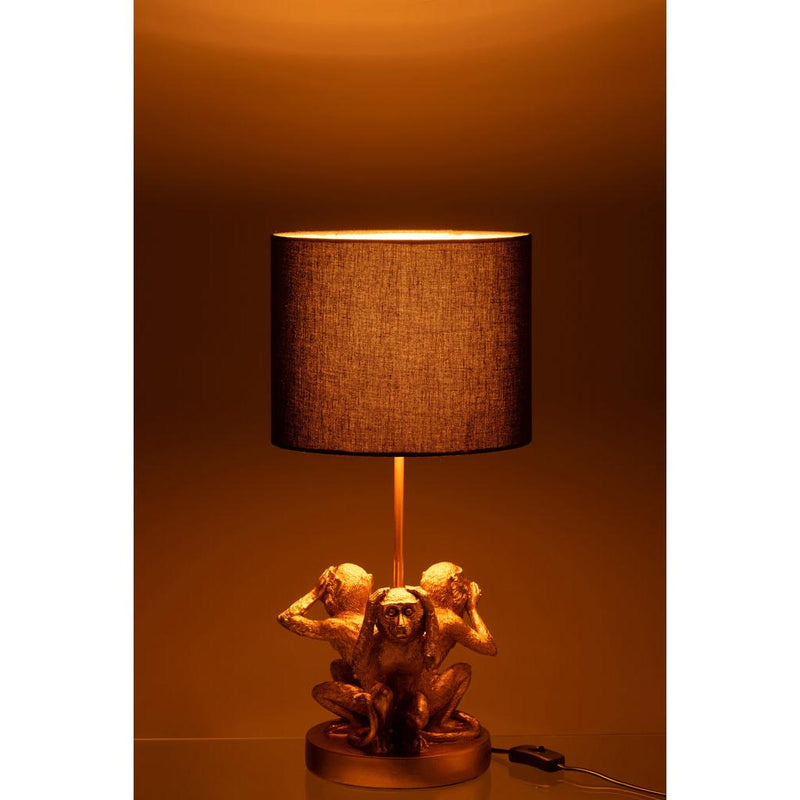 Tafellamp Goud Polykunsthars 25 cm 25x25x53 cm-Tafellampen-J-Line