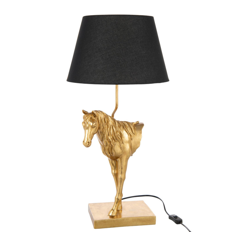 Tafellamp Goud Polykunsthars 36 cm 35.5x35.5x70 cm-Tafellampen-J-Line