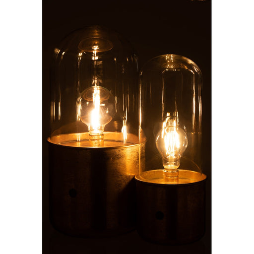 Tafellamp Goud Zinc L 20 cm 19.5x19.5x40 cm-Tafellampen-J-Line