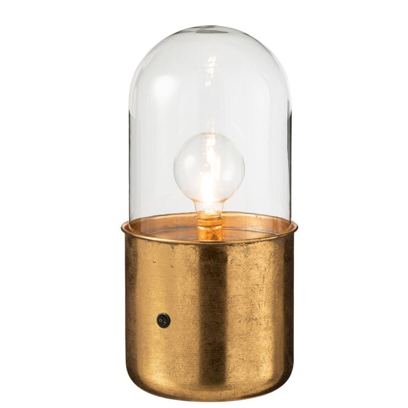 Tafellamp Goud Zinc L 20 cm 19.5x19.5x40 cm-Tafellampen-J-Line