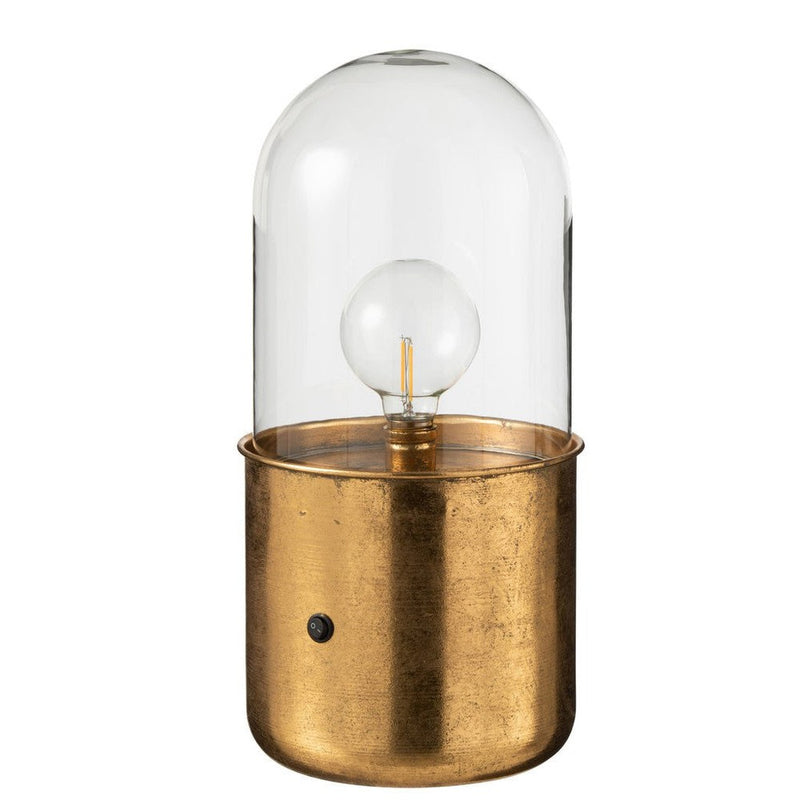 Tafellamp Goud Zinc L 20 cm 19.5x19.5x40 cm-Tafellampen-J-Line