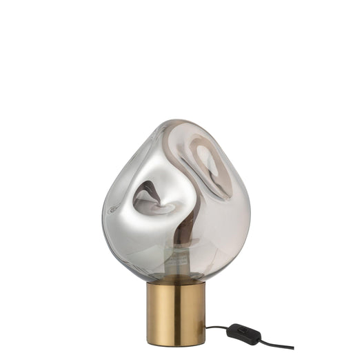 Tafellamp Grijs Aluminium 25 cm-Tafellampen-J-Line