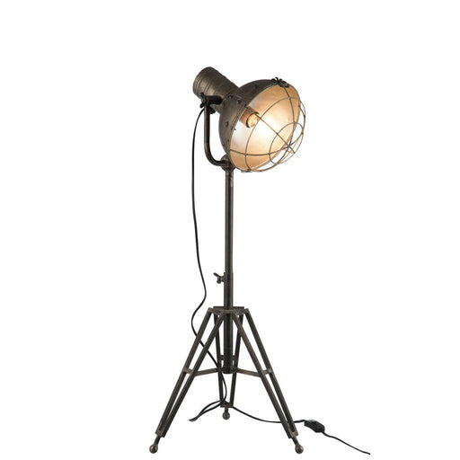 Tafellamp Grijs Elektrische ond Rond 30 cm 30x35x93 cm-Tafellampen-J-Line