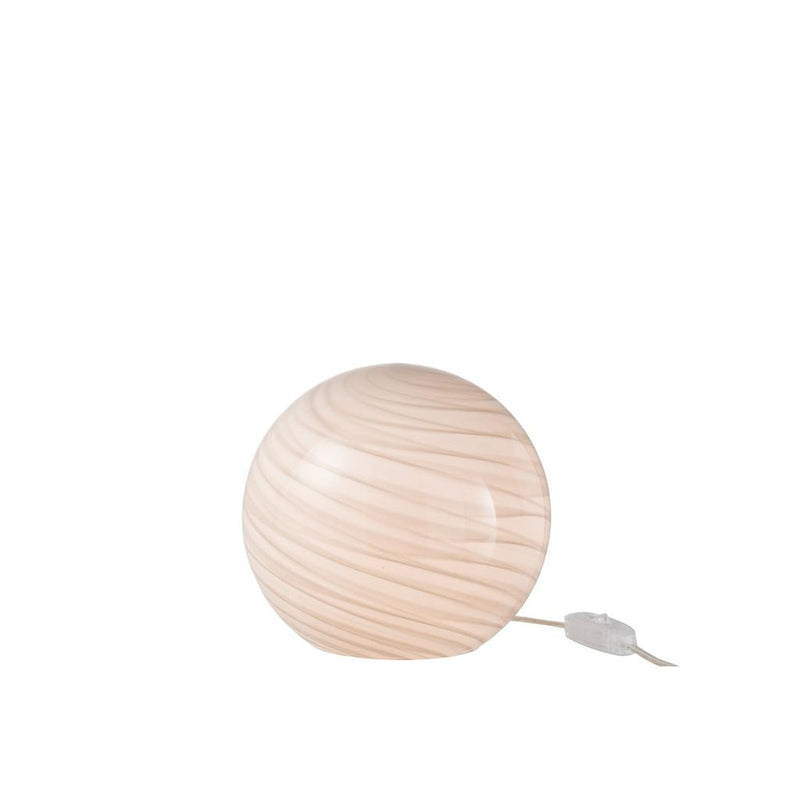 Tafellamp Grijs Glas Rond 20 cm 20x20x18 cm-Tafellampen-J-Line