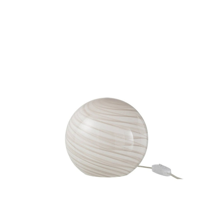 Tafellamp Grijs Glas Rond 20 cm 20x20x18 cm-Tafellampen-J-Line