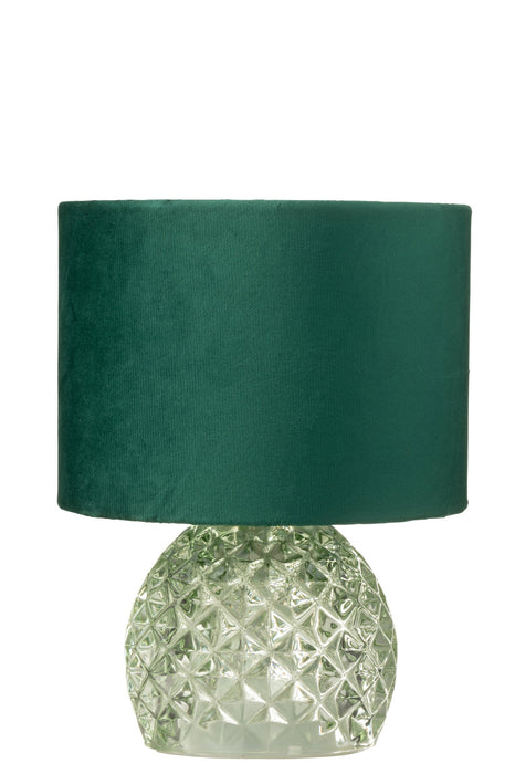 Tafellamp groen glas 17 cm 17.2x17.2x23 cm