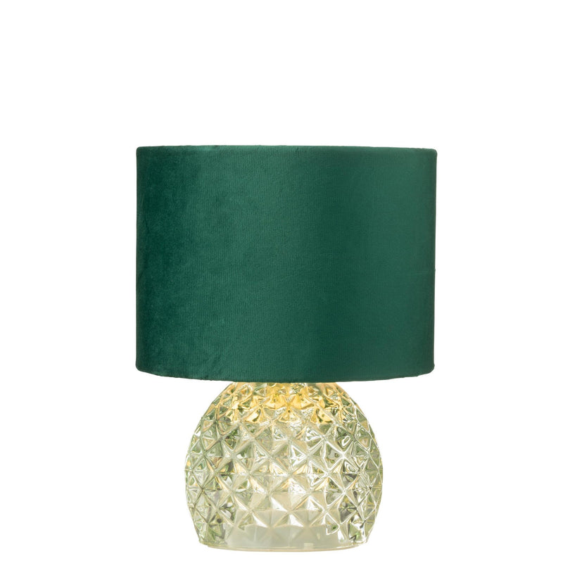 Tafellamp Groen Glas 17 cm 17.2x17.2x23 cm-Tafellampen-J-Line