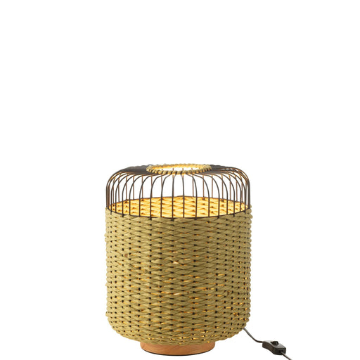 Tafellamp Groen Metaal 27 cm 27x27x34.5 cm-Tafellampen-J-Line