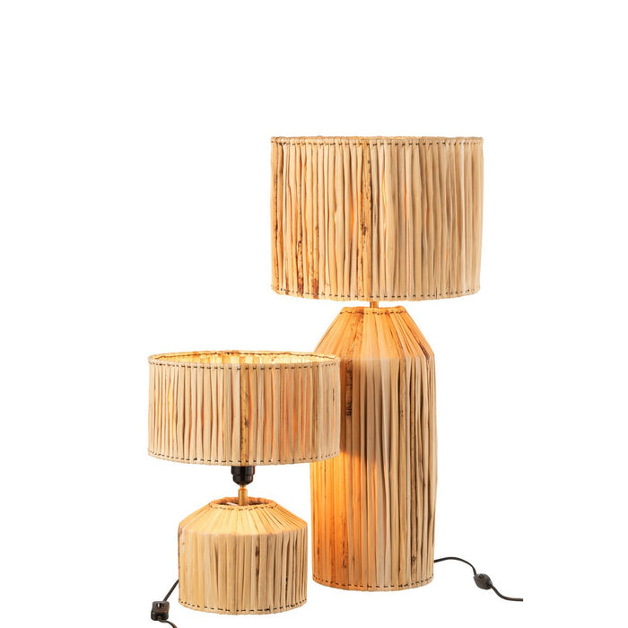 Tafellamp Hanna Bananen Ijzer, Banana Leaf Naturel 35x35x87 cm-Tafellampen-J-Line