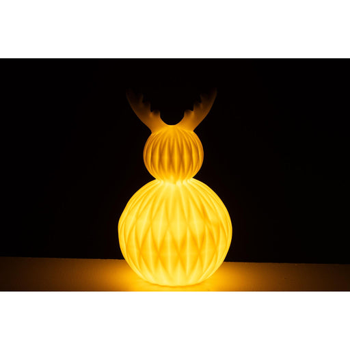 Tafellamp Hert Glaze, Water, Porcelain Wit 14x14x24 cm-Tafellampen-J-Line