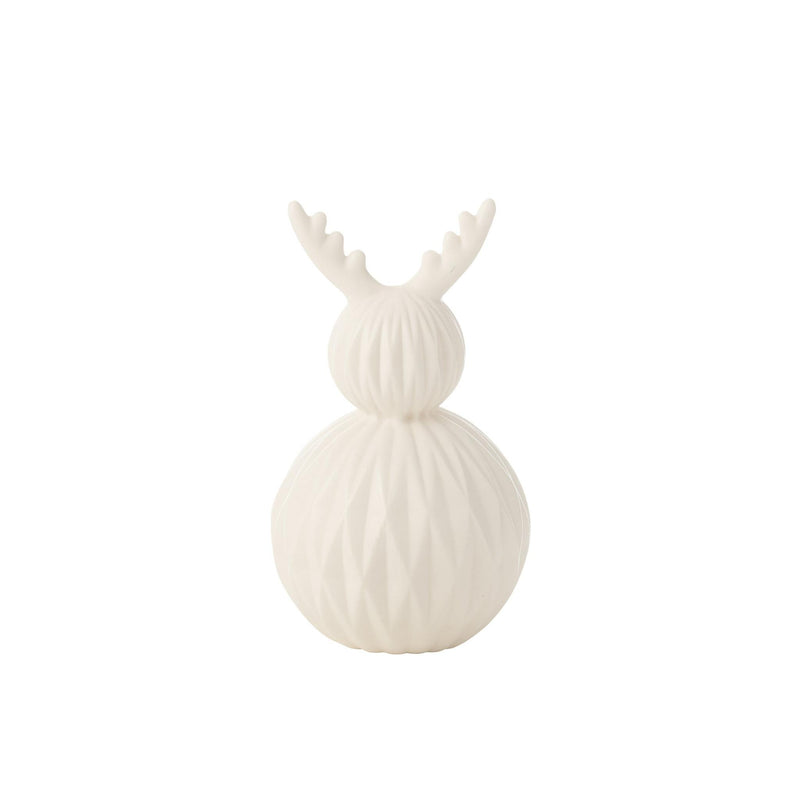 Tafellamp Hert Glaze, Water, Porcelain Wit 14x14x24 cm-Tafellampen-J-Line