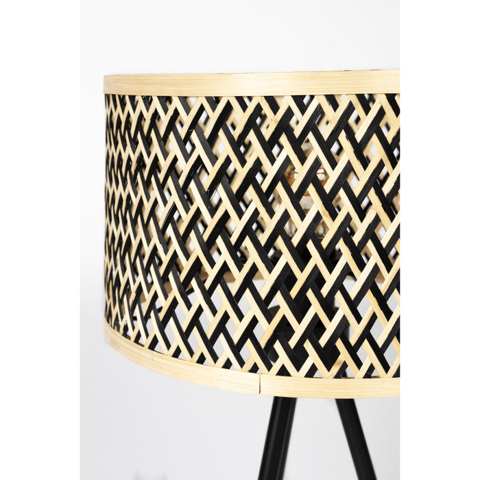 Tafellamp Isla Bamboo hout Beige Ø33x55 cm E27-Tafellampen-Creating Home